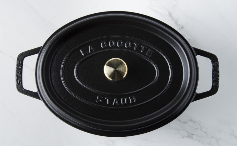 Cocotte ovale fonte noire 37 cm