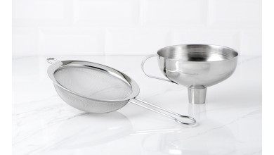 Funnel - removable stainless steel sieve