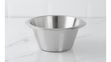 Stainless basin 16 cm flat bottom