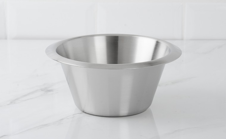 Stainless basin 16 cm flat bottom