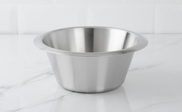 Bassine inox 18 cm fond plat