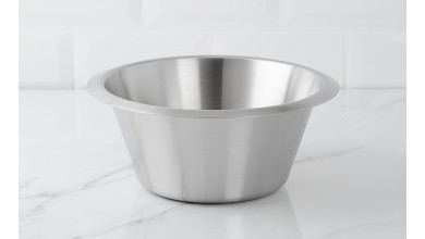 Stainless basin 20 cm flat bottom