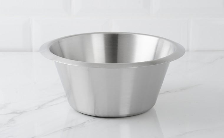 Stainless basin 20 cm flat bottom