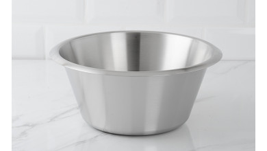 Stainless basin 24 cm flat bottom