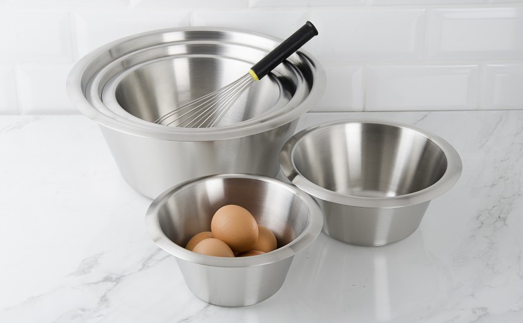 Bassine inox 20 cm fond plat