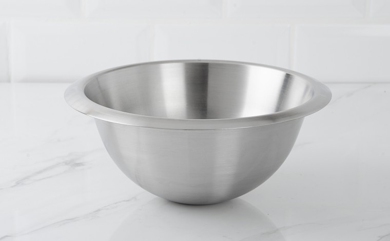 Half-round stainless steel basin 20 cm