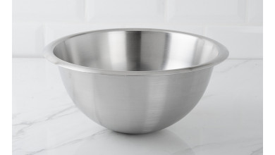 Half-round stainless steel basin 25 cm