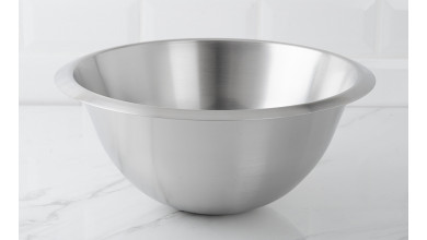 Half-round stainless steel basin 30 cm