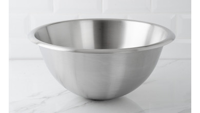 Half-round stainless steel basin 35 cm