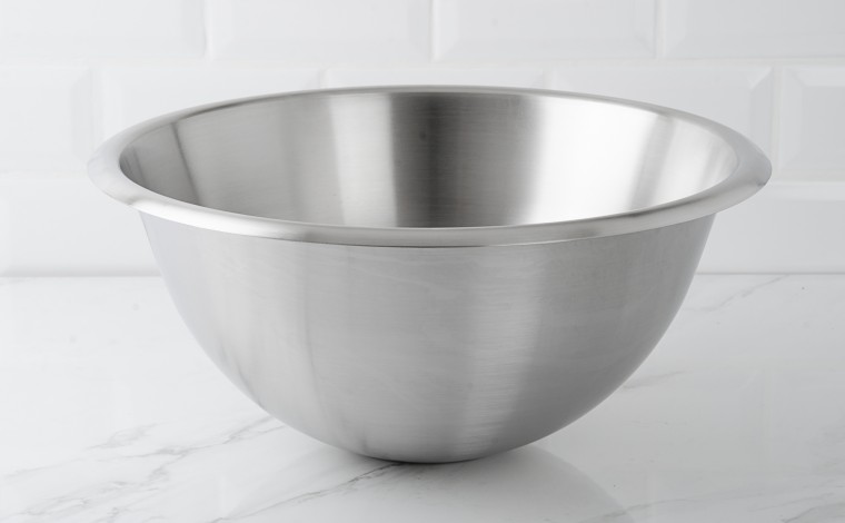 Half-round stainless steel basin 35 cm