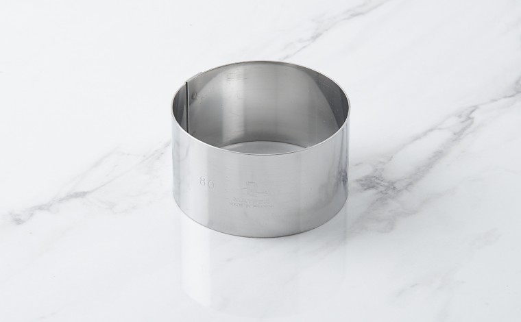 Cercle inox à mousse - Diamètre 8 cm