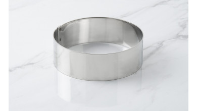 Cercle inox à mousse - Diamètre 12 cm