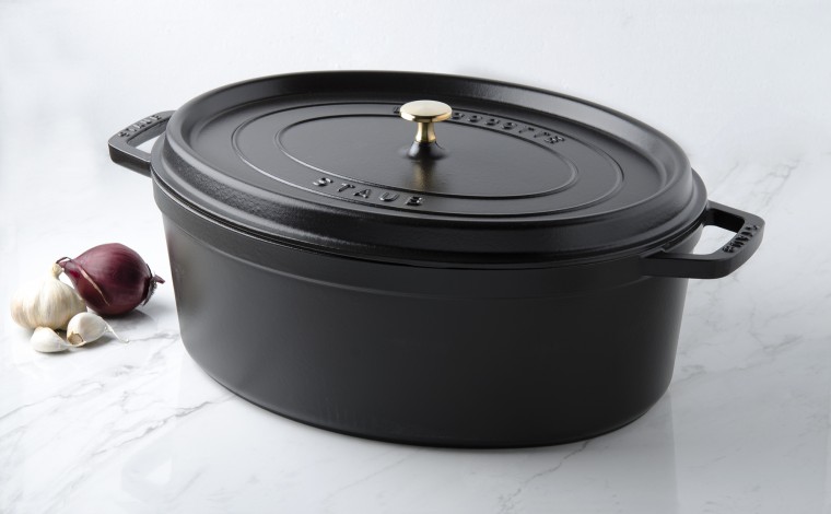 Cocotte ovale fonte noire 41 cm