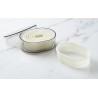 Box of 7 rounded oval cane cups