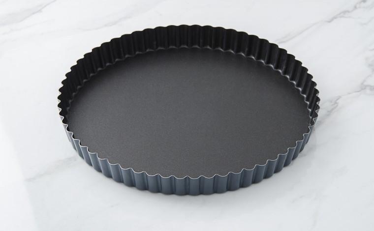 Tourtière cannelée Exopan fond fixe - Diamètre 24 cm