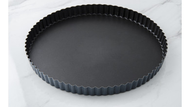 Tourtière cannelée Exopan fond fixe - Diamètre 28 cm