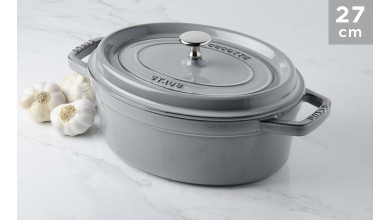 Cocotte Staub Oval graphite grey 27 cm