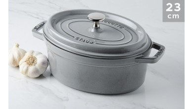 Cocotte Staub Gris graphite ovale 23 cm