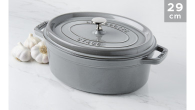 Cocotte Staub Oval Graphite Grey 29 cm