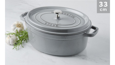 Cocotte Staub Gris graphite ovale 33 cm