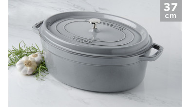 Cocotte Staub Gris graphite ovale 37 cm