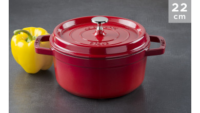 Cocotte Staub Cerise ronde 22 cm