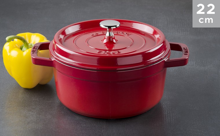 Cocotte Staub Cerise ronde 22 cm