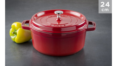 Cocotte Staub Cerise ronde 24 cm