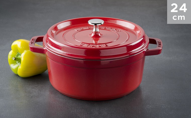 Cocotte Staub Cerise ronde 24 cm