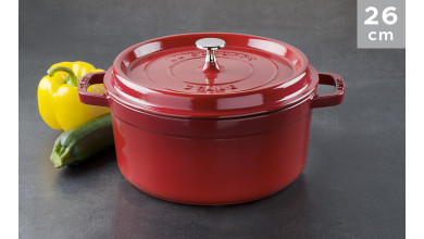 Cocotte Staub Cerise ronde 26 cm