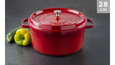 Cocotte Staub Cerise ronde 28 cm