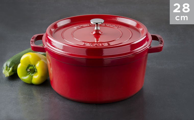 Cocotte Staub Cerise ronde 28 cm