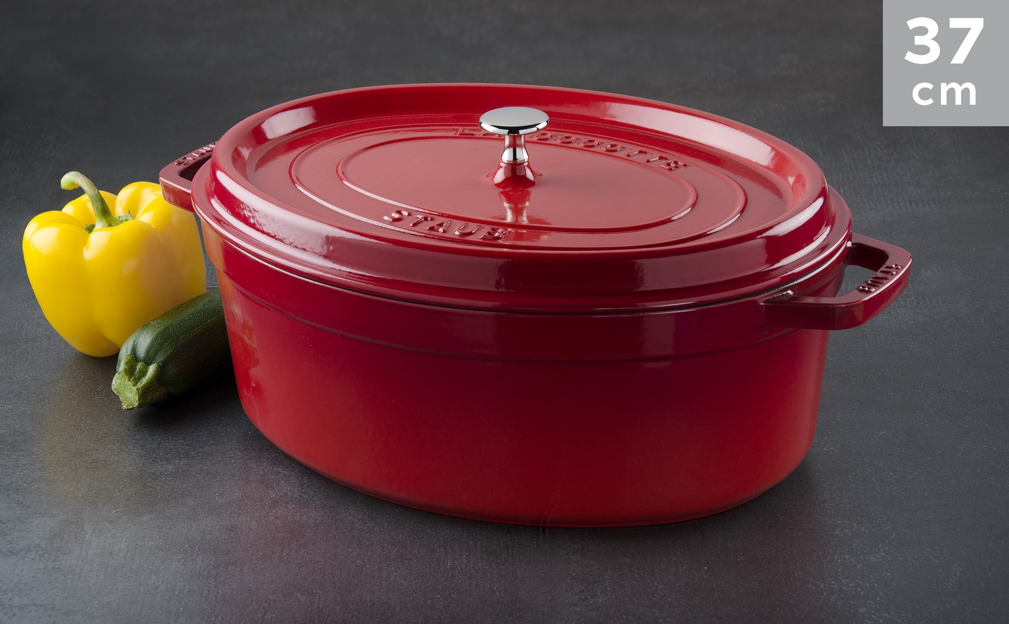 Cocotte Staub Cerise ovale 37 cm Colichef.fr