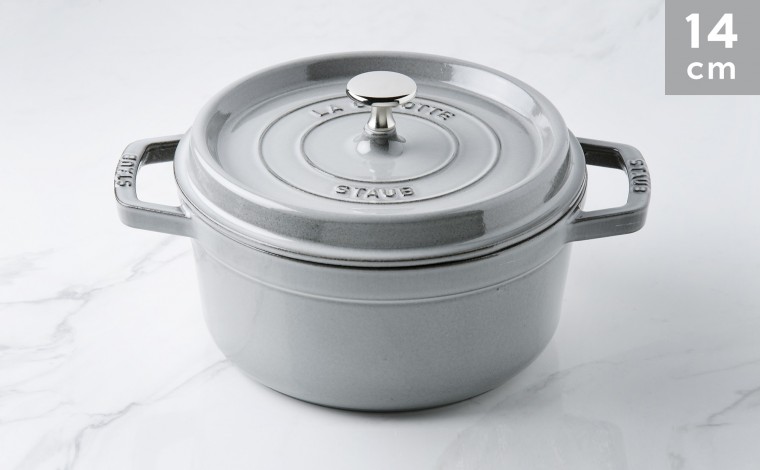 Cocotte Staub Gris graphite ronde 14 cm