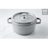 Cocotte Staub Grey round graphite 20 cm