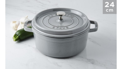 Cocotte Staub Gris graphite ronde 24 cm