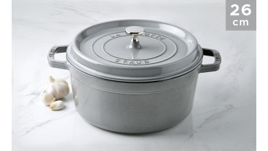 Cocotte Staub Gris graphite ronde 26 cm