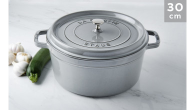 Cocotte Staub Gris graphite ronde 30 cm