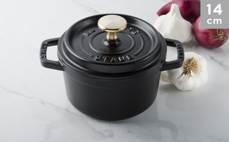 Cocotte black cast iron 14 cm