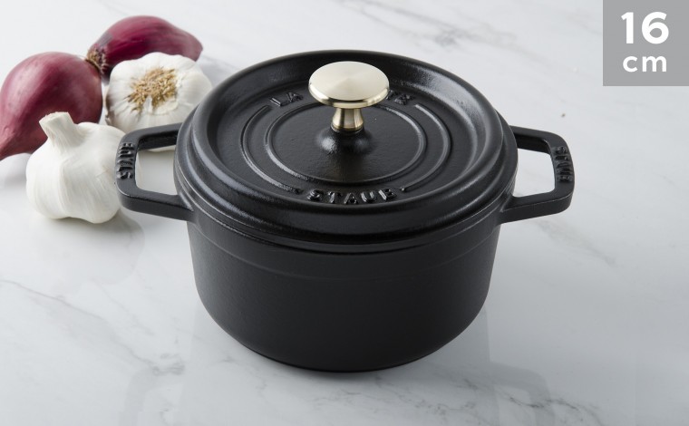 Cocotte black cast iron 16 cm