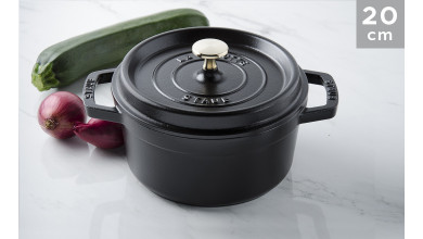 Cocotte fonte d'acier Sans revêtement Avec couvercle Ø 16 cm 10 cm 1,5 L  Staub - ECOTEL RENNES