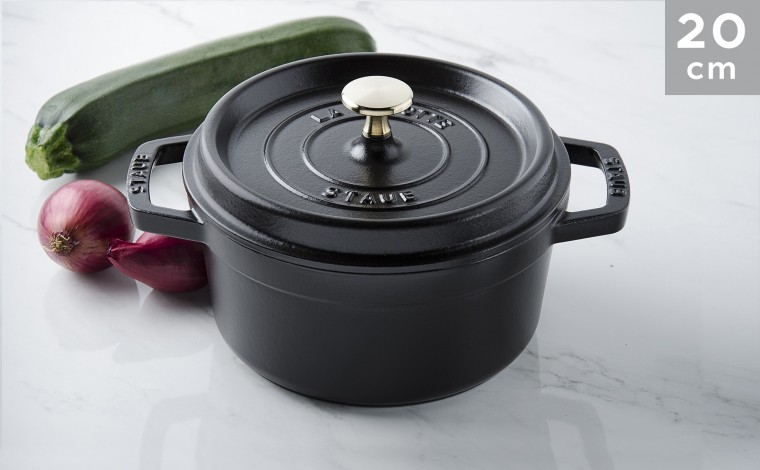 Cocotte black cast iron 20 cm