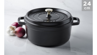 Cocotte black cast iron 24 cm