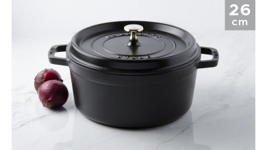 Cocotte black cast iron 26 cm