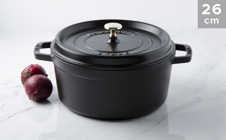 Cocotte black cast iron 26 cm