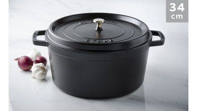 Cocotte black cast iron 34 cm