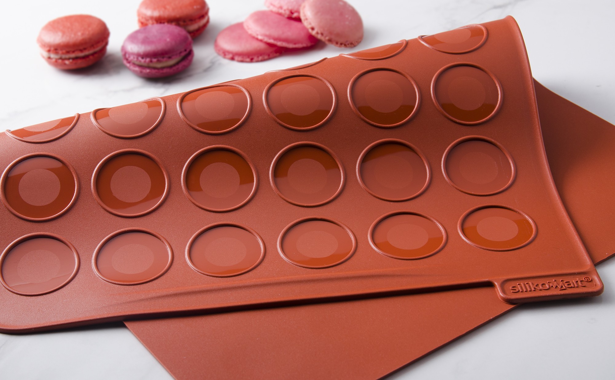 1 tapis de cuisson en silicone Macaron pour moules à pâtisserie