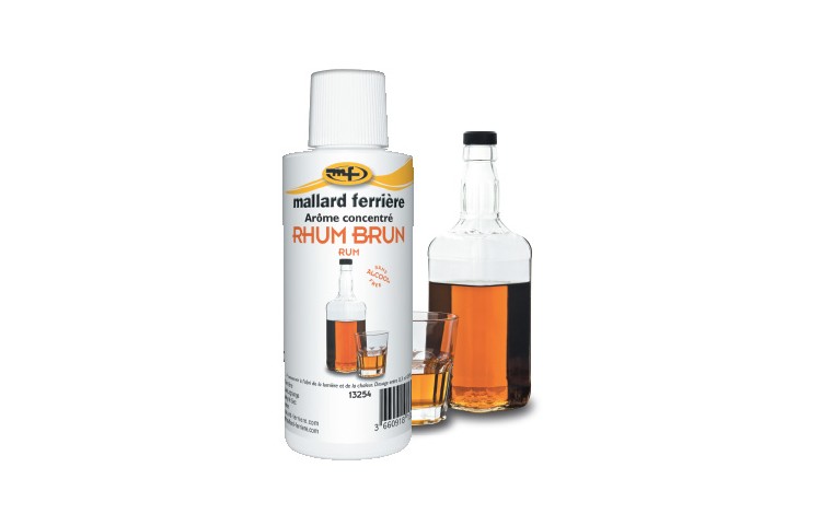 Arôme alimentaire concentré Rhum Brun 125ml - La bouteille de 125ml