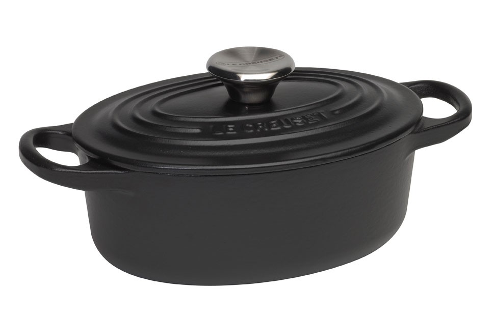 Cocotte oval black cast iron 29 cm 