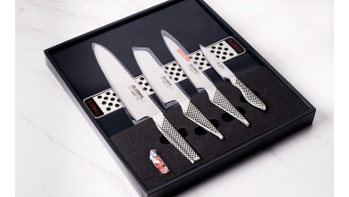 Set de 4 couteaux + barre aimantée Global - Colichef